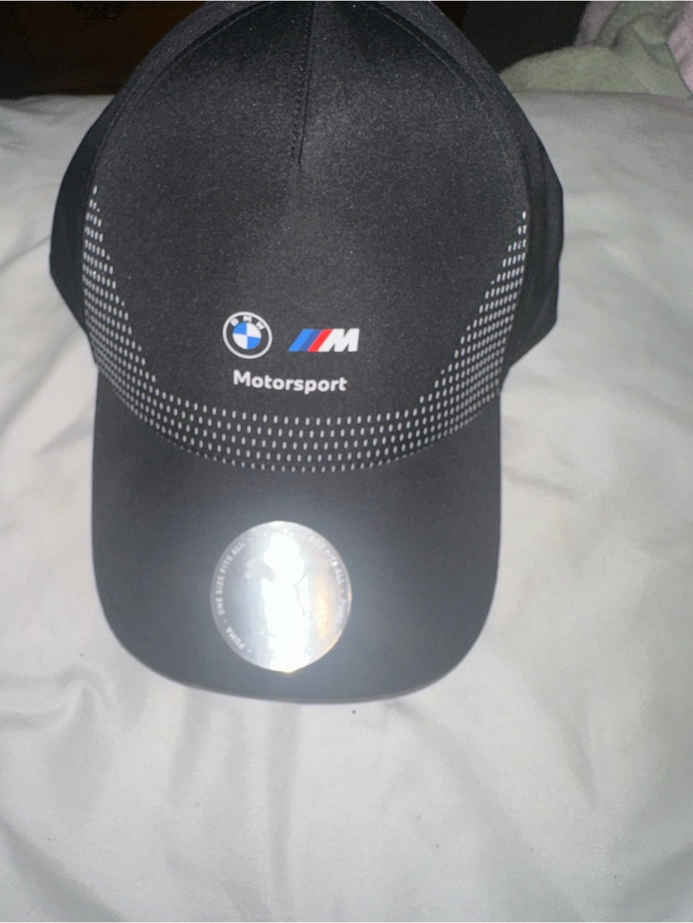 Puma Black Curved-Brim Performance Cap with White Accents - Picture 2 of 6